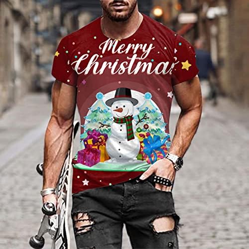 חולצות טריקו לגברים xxbr חג המולד סנטה קלאוס חייל הדפס צמרות שרוול קצר מצחיק חג המולד גרפי מסיבה גרפית רזה