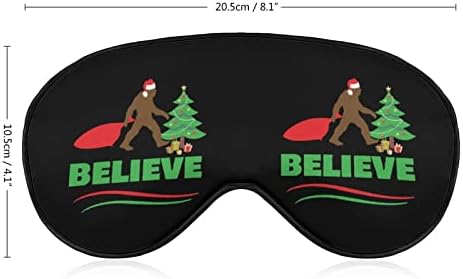 חג המולד Bigfoot Sasquatch מסכת שינה קלה משקל מכסה עיניים מכסה מסיכת עיניים עם רצועה מתכווננת לגברים נשים