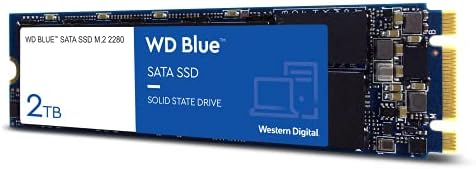 ווסטרן דיגיטל 2 טרה-בייט כחול 3 ד 'ננד מחשב פנימי סאטה ג' 6 ג 'יגה-בייט/ש', מ '2 2280, עד 560 מגה-בייט / ש' - וודס200