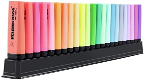 סטבילו היילייטר בוס מקורי-סט שולחן כתיבה של 23-צבעים מגוונים ונקודת פינלינר 88-ארנק של 30-צבעים מגוונים כולל 5