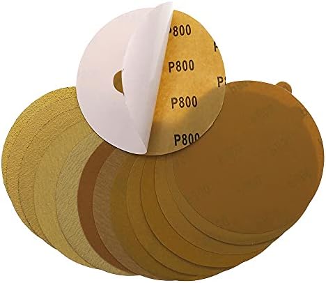 ZSBLXHHJD נייר זכוכית שוחק PSA/קלסר נייר זכוכית זהב - 6 אלומינה גלגלים בגודל 150 ממ 60 עד 1000 חצץ לצורך ליטוש וטחינה