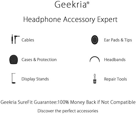 אוזניות מגן של Geekria תואם את Sennheiser HD 599, HD 598, HD 560S, HD 559, HD 558, HD 555, HD 400 Pro Case, החלפת שקית