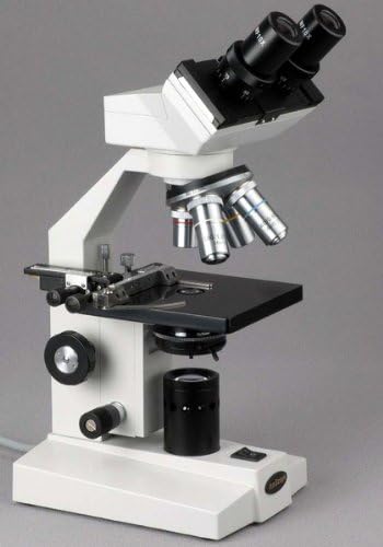 אמסקופ ב100ב-ה2 מיקרוסקופ משקפת מורכב, הגדלה פי 40-2000, ברייטפילד, תאורת טונגסטן, מעבה אבה, שלב רגיל, עם מצלמה