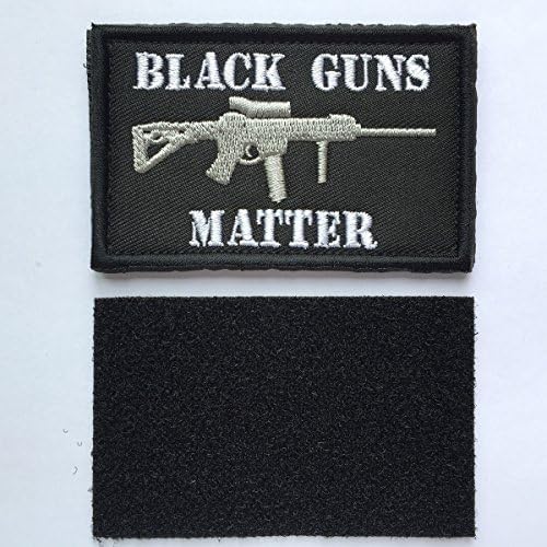 NCYDA אקדחים שחורים-חומר טקטי טקטי וולאה טלאי רקמה של אדיבות בגודל 3 x 2 בגודל-שחור ואפור