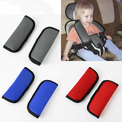Nuobesty 4pcs עגלת כתף כרית כתף חגורת חגורת חגורת רכב חגורת בטיחות רכב שרוול כתף מגן לילדים
