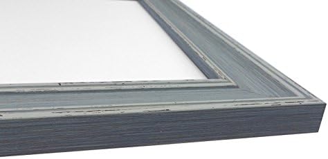 מסגרות מאת פוסט סקנדי מסגרת תמונה כחולה במצוקה עם הרכבה לבנה ולוח גיבוי 20 x 16 לגודל תמונה A3