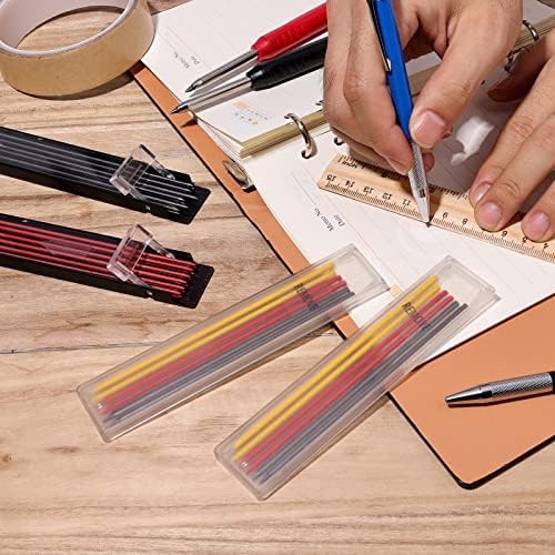 סאוויטה נגרים מכניים עפרונות סט, 36 יחידות מילוי צבעוני 2 יחידות עפרונות חור עמוק 2 יחידים מכניים עפרונות מחור עץ עמוק לעפרונות
