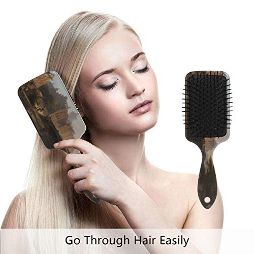 מברשת שיער של כרית אוויר, פלסטיק צבעוני באוטרכט, עיסוי טוב מתאים ומברשת שיער מתנתקת אנטי סטטית לשיער יבש ורטוב, עבה, מתולתל