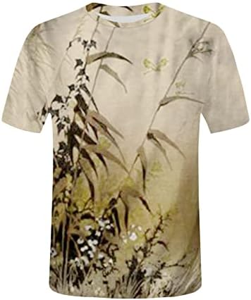 סתיו טי קיץ בנות שרוול קצר 2023 חולצת חולצה גרפית של פרח כותנה לנשים