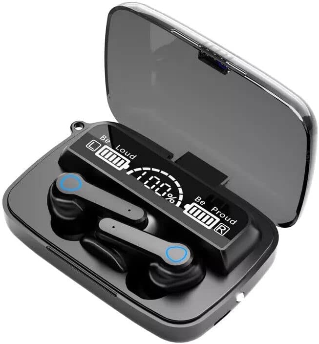 סחר FK עבור Wiko Voix True Wireless אוזניות Bluetooth 5.1 אוזניות מגע בקרת מגע עם תיק טעינה לתצוגה דיגיטלית LED,