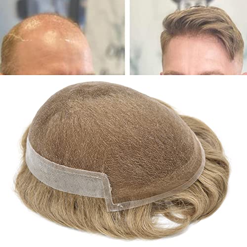 פאה לגברים שיער חתיכות החלפת מערכות צרפתית תחרה מולבן קשרים טבעי קו שיער תחרה עם פו גברים של פאה דק עור שיער