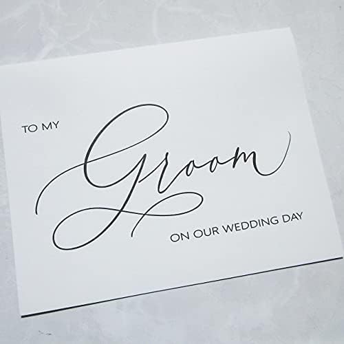 סט של 2 חתונה יום כרטיסי עם הבלחה מעטפות, כדי שלי כלה על שלנו חתונה יום כרטיס, כדי שלי חתן על שלנו חתונה יום כרטיס