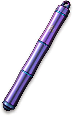Weknife Syrinx Titanium Metal PEN, עט כדורים קל משקל קל משקל, עם 2 אספני מילוי דיו שחור נוסף כיס חידוש EDC כתיבה כבדה כתיבה