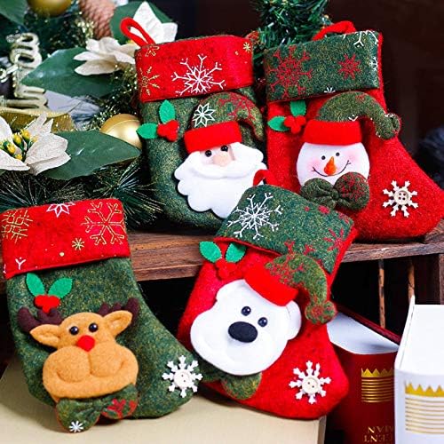 N-Brand Luanqi Candy תיק נואל תיק חג המולד קישוטי גרב חג המולד גרב שק עץ חג מולד שמח קישוט שנה שנה השנה