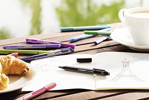 עט כתיבת קצה ניילון-סטבילו פוינטמקס-ארנק של 12-צבעים שונים