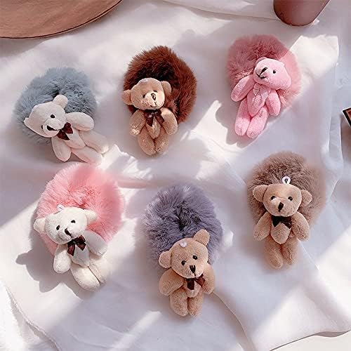 פשוט מתוק קוקו מחזיק פרוותי ילדים בפלאש קריקטורה קטיפה פצפוצי קוריאני סגנון בארה ' ב נשי שיער קשרי דוב שיער חבל