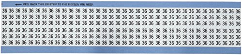 בריידי טום-36-פק פרופיל נמוך מבריק ויניל מצופה פוליאסטר, שחור על לבן, מוצק מספרי חוט סמן כרטיס