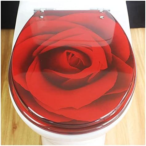 מושב אסלה של ורד אדום, מושב אסלה אוניברסלי אוניברסלי U/V/O, מושב אסלה מעבה איטי קרוב, עם ציר נירוסטה, קל לניקוי ולהתקין