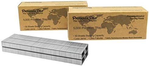 Praxxisspro Powerhouse Staples Premium, 26/6, סיכות מחודדות של אזמל מלא, 2 עד 45 גיליונות, עבור מהדק חשמלי
