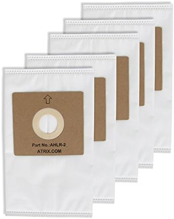 אטריקס - שקיות פילטר AHLR -2 HEPA - תיק סינון VAC להחלפה עבור שואב אבק אדום של AHSC -1 LIL, לבן, 9.5 × 5.5 × 1