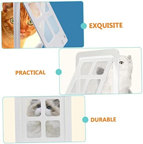 1 סט דלת חתול גור פנים סגירה לבן או מסך יצירתי כניסה עבור בתוך ביתי לחיות מחמד מקורה חיצוני פלסטיק להיכנס עצמי