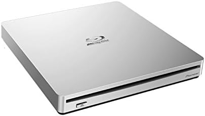 PIONEER כונן Blu-ray חיצוני BDR-XS07S צבע כסף כדי להתאים ל- MAC.6X חריץ טוען USB 3.2 GEN1 BD/DVD/CD. תומך בפורמט BDXL ו-