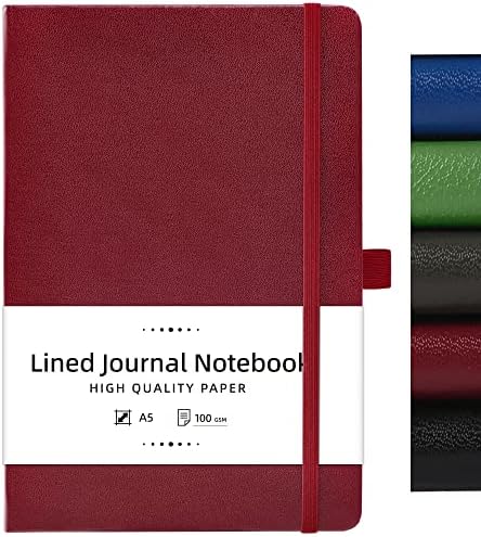 Worpice Printed Notebook Journal - מחברת כריכה קשה של כריכה קשה עור, 5.7 x 8.4, 144 עמודים, מחברת/יומן מרופד