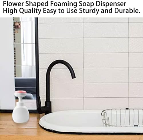 מתקן לסבון 250 מ ל פרח צורת יד משאבת קצף בקבוק למילוי חוזר שמפו מיכל ורוד קרם סבון מכשירי