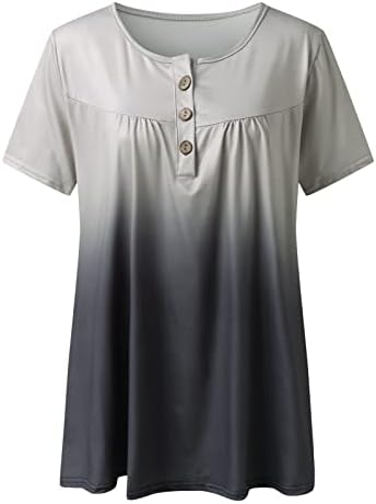 שרוול ארוך בתוספת גודל חולצות לנשים נשים בתוספת גודל שיפוע מודפס צווארון קצר שרוול חולצות כפתור
