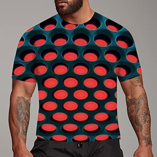 חולצות גברים תלת מימד לחולצות גברים טש חולצות גברים גרפי מצחיק טייז 3D 3D מודפס צווארון צווארון קצר שרוול קצר אריזת חולצה