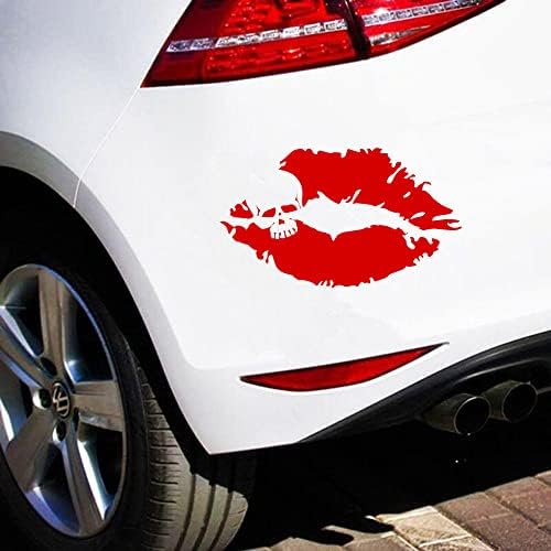 נשיקת שפתיים מוות נשיקת מדבקות גולגולת מדבקות חלון מכונית מדבקה מדבקות מדבקות