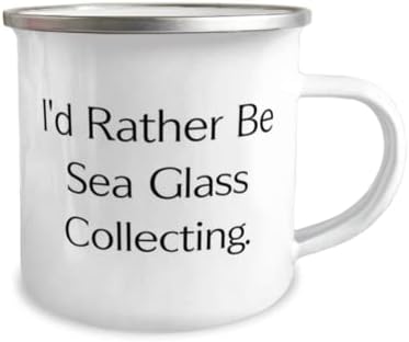 מתנות לאיסוף זכוכית ים לגברים נשים, אני מעדיף להיות זכוכית ים, זכוכית ים ייחודית אוספת ספל קמפר 12, מחברים, זכוכית