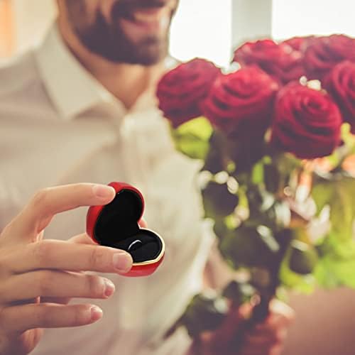 שרשרת קאבילוק קופסת תכשיטים טבעת נישואין קופסת נושאת קופסת לב קופסת טבעת קופסת תכשיטים למסיבת חתונה מעורבות קישוט