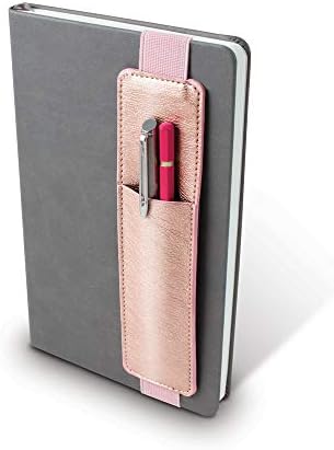 אם Bookaroo Pen Poach Notebook/מארגן עט מחברת A5 אלסטית - זהב ורד