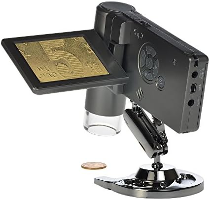 מיקרוסקופ דיגיטלי נייד כף יד 5 מ ' עם הגדלה פי 1200, אחסון מיקרו-אס-די, צילום ווידאו, מדידה על ידי תוכנה