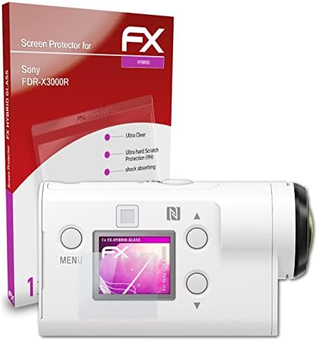 אטפולקס סרט מגן על זכוכית פלסטיק תואם למגן זכוכית Sony FDR-X3000R, 9 שעות מגן מסך זכוכית היברידי FX מגן פלסטיק