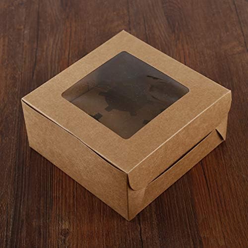 המוטון מזון מכולות הקאפקייקס קופסות הקאפקייקס קופסות 4 חללים קראפט נייר הקאפקייקס תיבת קינוח מכולות מאפיית
