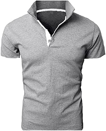 חולצות פולו לגברים של גברים שרוול קצר של גברים מזדמנים חולצות כושר ניגודיות חולצות טלאים חולצות חולצות
