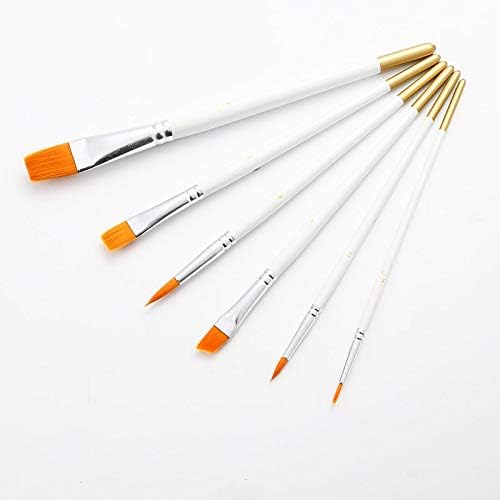 ציור SDGH ארט צבעי מים צבע עט רב-פונקציה ניילון לבן ציור שיער אמנות 6 יחידות/מברשות צבע סט אספקה ​​ידית עץ