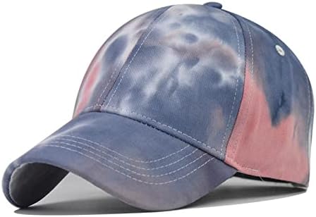 נשים מקרית עניבה לצבוע מודפס צבעוני בייסבול כובע מצחיה כובע מצחייה זכוכית מגן קליפ