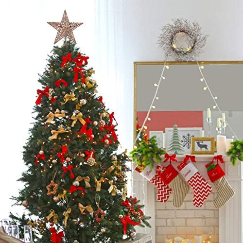 עמוספון עץ חג המולד נוצץ טופר טופר טרנטר פנטגרם עץ חג המולד קישוט טופר קישוט לקישוט עץ חג המולד או לעיצוב הבית