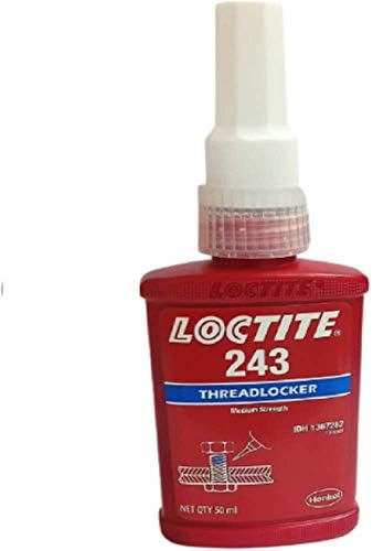 Henkel Loctite אמיתי 243 x 50 מל חוזק בינוני סובלני סובלני סובלני טמפרטורת הפעלה כחולה - 55 מעלות צלזיוס עד +150