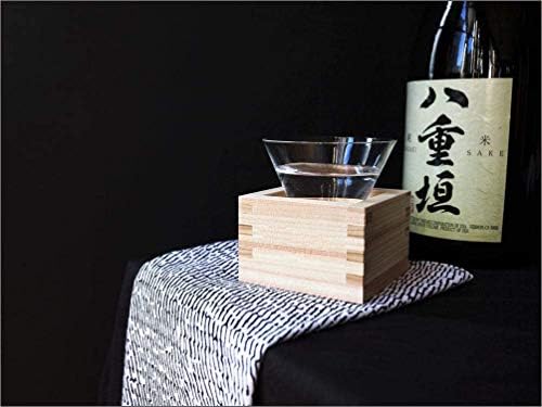 Japanbargain 2729x2, סאקה סאקה סאקה גביע הינוקי עץ יפני ברוש ​​קופסה מיוצרת ביפן, פוקו, 4 גרם, סט של 2