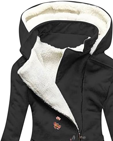 רך ארוך שרוול טי חולצות לנשים נשים מעיל חם רוכסן קטיפה הדפסת פרחוני חורף סלעית אימון קצר