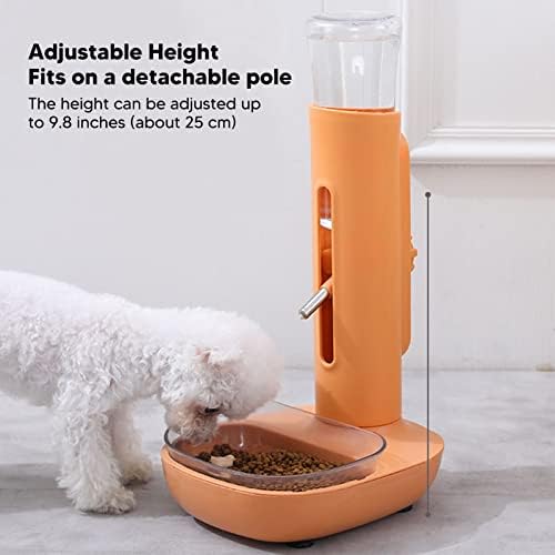 מתקן מים לכלב קואי, 680 מ ל עיצוב ניתן להסרה כרית יניקה נגד החלקה יציבה גובה מתכוונן מתקן מים עומד לחיות מחמד מבוקר