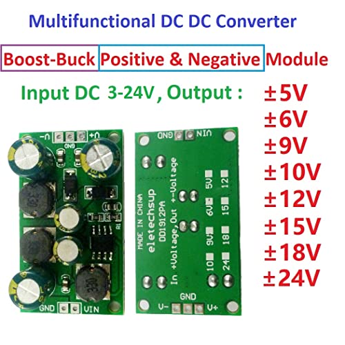 ממיר Multifunction DC-DC שלב מדרגה מדרגה מוטלת מתח כפול מודול מווסת כניסה 3-24V ל- +-6V