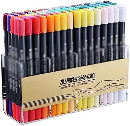 FZZDP צבעים טיפים כפולים עט סמן מברשת צבעי מים עם קצה פינליינר לציור ציוד סמן אמנות