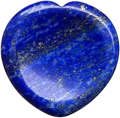 Lobamulet Love Love Crystal אגודל דאגה לכיס אבן אבני דקל לטיפול חרדה גיאומטריה צ'אקרה ריפוי רייקי איזון, לפיס לזולי, כחול