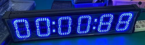 Bested Outdoor LED מירוץ תזמון שעון תזמון ספרות צבע כחול ספירות לאחור/טיימר 6 אופי גבוה דו צדדי עם חצובה למרתון או