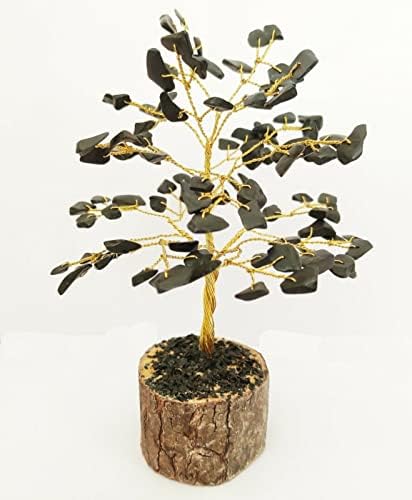 ריפוי ריפוי עץ קריסטל שחור שחור צ'אקרה עץ חיים של חיים בונסאי עץ עץ חוט זהב בסיס עץ רייקי מתנות קריסטל קישוטים